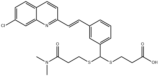 (E)-3-[[[3-[2-(7-CHLORO-2-QUINOLINYL)ETHENYL]PHENYL]-[[(3-DIMETHYLAMINO)-3-OXOPROPYL]THIO]METHYL]THIO]-PROPANOIC ACID, SODIUM SALT Structural