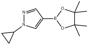 1-Cyclopropyl-4-(4,4,5,5-tetraMethyl-1,3,2-dioxaborolan-2-yl)-1H-pyrazole Structural