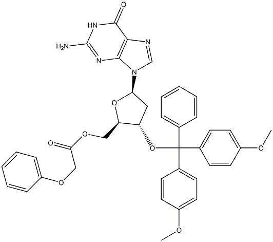 5'-O-(4,4'-DIMETHOXYTRITYL)-N2-PHENOXYACETYL-2'-DEOXYGUANOSINE Structural