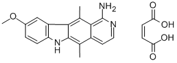 5,11-Dimethyl-9-methoxy-6H-pyrido(4,3-b)carbazol-1-amine maleate