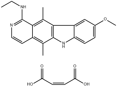 5,11-Dimethyl-N-ethyl-9-methoxy-6H-pyrido(4,3-b)carbazol-1-amine malea te Structural