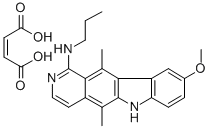 5,11-Dimethyl-9-methoxy-N-propyl-6H-pyrido(4,3-b)carbazol-1-amine male ate Structural