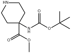 4-N-BOC-AMINO-PIPERIDINE-4-CARBOXYLIC ACID METHYL ESTER
 Structural