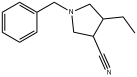 1-BENZYL-4-ETHYL-PYRROLIDINE-3-CARBONITRILE Structural