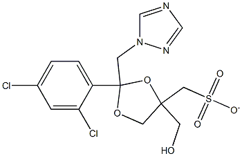 2-(2,4-DICHLOROPHENYL)-2-(1,2,4-TRIAZOL-1-YL METHYL)-1,3-DIOXALANE-4-YL METHYL METHANE SULFONATE Structural