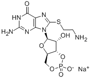 8-(2-AMINOETHYLTHIO) GUANOSINE-3',5'-CYCLIC MONOPHOSPHATE SODIUM SALT Structural