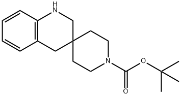 tert-Butyl 2',4'-dihydro-1'H-spiro[piperidine-4,3'-quinoline]-1-carboxylate Structural