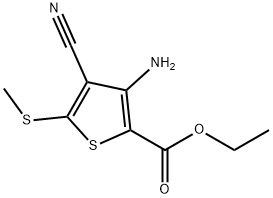 ETHYL 3-AMINO-4-CYANO-5-(METHYLTHIO)THIOPHENE-2-CARBOXYLATE Structural