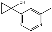 Cyclopropanol, 1-(6-methyl-4-pyrimidinyl)- (9CI) Structural
