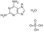 1H-Purine-2,6-diamine sulfate (2:1) monohydrate Structural