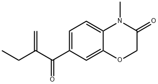 4-methyl-7-(2-methylene-1-oxobutyl)-2H-1,4-benzoxazin-3(4H)-one Structural