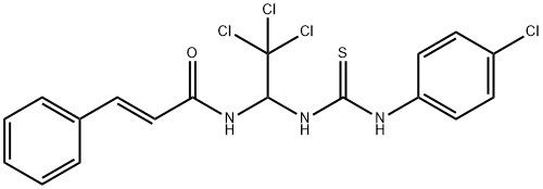 3--Phenyl-N-(2,2,2-trichloro-1-((((4-chlorophenyl)amino)carbonothioyl)amino)ethyl)acrylamide Structural