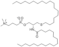 1-PALMITYLTHIO-2-PALMITOYLAMIDO-1,2-DIDEOXY-SN-GLYCERO-3-PHOSPHOCHOLINE Structural