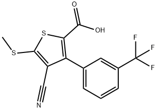 4-CYANO-5-(METHYLTHIO)-3-[3-(TRIFLUOROMETHYL)PHENYL]THIOPHENE-2-CARBOXYLIC ACID