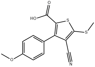 4-CYANO-3-(4-METHOXYPHENYL)-5-(METHYLTHIO)THIOPHENE-2-CARBOXYLIC ACID