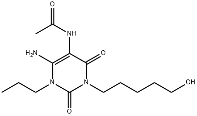 Acetamide,  N-[6-amino-1,2,3,4-tetrahydro-3-(5-hydroxypentyl)-2,4-dioxo-1-propyl-5-pyrimidinyl]- Structural