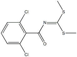 METHYL N-(2,6-DICHLOROBENZOYL)-(METHYLTHIO)METHANIMIDOTHIOATE Structural