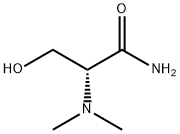Propanamide, 2-(dimethylamino)-3-hydroxy-, (R)- (9CI) Structural