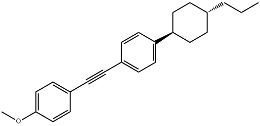 Benzol, 1-[(4-methoxyphynyl)ethinyl]-, 4-4-propylcyclohexyl)-, trans- Structural