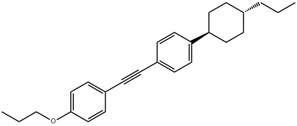 1-(4-trans-Propylcyclohexyl)-4-[4(4-propyloxyphenyl)ethinyl]-benzol Structural