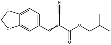 ISOBUTYL ALPHA-CYANO-3,4-METHYLENEDIOXYCINNAMATE Structural