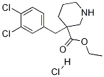 ETHYL 3-(3,4-DICHLOROBENZYL)PIPERIDINE-3-CARBOXYLATE HCL Structural