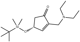 4-TERT-BUTYLDIMETHYLSILYLOXY-2-DIETHYLAMINOMETHYL-2-CYCLOPENTENE-1-ONE Structural