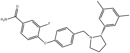 (S)-4-(4-((2-(3,5-diMethylphenyl)pyrrolidin-1-yl)Methyl)phenoxy)-3-fluorobenzaMide