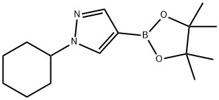 1-Cyclohexyl-4-(4,4,5,5-tetraMethyl-1,3,2-dioxaborolan-2-yl)-1H-pyrazole Structural