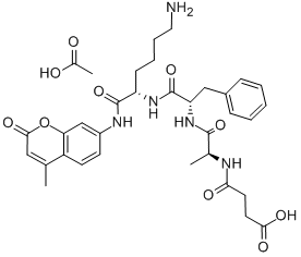 N-SUCCINYL-ALA-PHE-LYS 7-AMIDO-4-METHYLCOUMARIN ACETATE SALT Structural