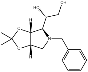 (S)-1-((3AR,4R,6AS)-5-BENZYL-2,2-DIMETHYL-TETRAHYDRO-[1,3]DIOXOLO[4,5-C]PYRROL-4-YL)-ETHANE-1,2-DIOL Structural