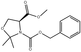 (S)-3-BENZYL 4-METHYL 2,2-DIMETHYLOXAZOLIDINE-3,4-DICARBOXYLATE Structural