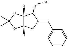 ((3AR,4R,6AS)-5-BENZYL-2,2-DIMETHYL-TETRAHYDRO-[1,3]DIOXOLO[4,5-C]PYRROL-4-YL)-METHANOL Structural