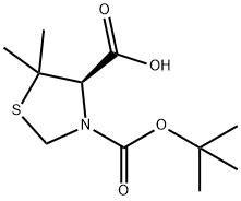 BOC-(R)-5,5-DIMETHYLTHIAZOLIDINE-4-CARBOXYLIC ACID Structural