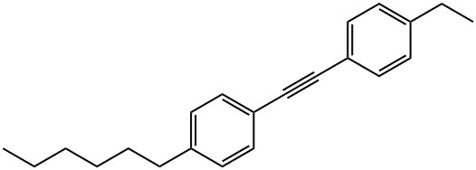 1-Ethyl-4-[2-(4-n-hexylphenyl)ethynyl]benzene Structural