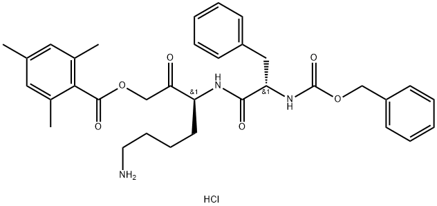 Z-PHE-LYS-2,4,6-TRIMETHYLBENZOYLOXY-METHYLKETONE TFA Structural