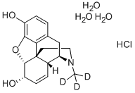 7,8-DIDEHYDRO-4,5-EPOXY-17-[METHYL-D3]MORPHINAN-3,6-DIOL HYDROCHLORIDE: TRIHYDRATE Structural