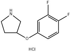 3-(3,4-DIFLUOROPHENOXY)PYRROLIDINE HYDROCHLORIDE Structural