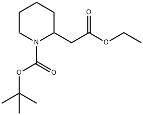 1-N-Boc-2-Ethoxycarbonylmethyl-piperidine Structural