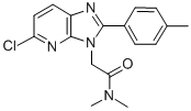 5-chloro-N,N-dimethyl-2-(4-methylphenyl)-3H-imidazo(4,5-b)pyridine-3-acetamide Structural