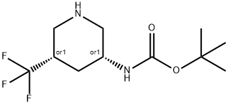 cis-3-(Boc-aMino)-5-(trifluorMethyl)piperidine Structural