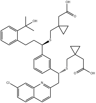 Montelukast Bis-sulfide  (Mixture of Diastereomers) Structural