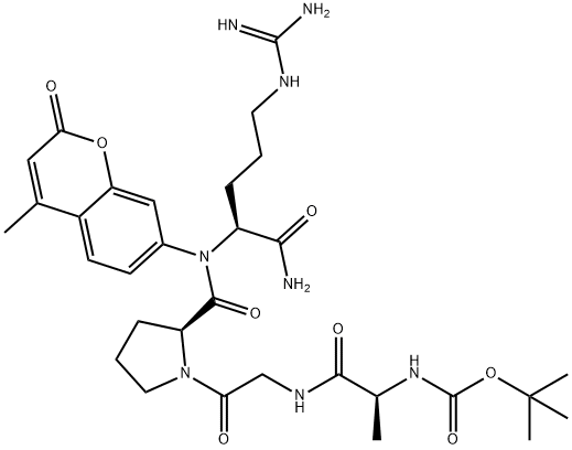 BOC-ALA-GLY-PRO-ARG-7-AMINO-4-METHYLCOUMARIN Structural