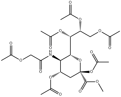 2,4,7,8,9-Pentaacetyl-D-N-acetylglycolylneuraminic Acid Methyl Ester Structural