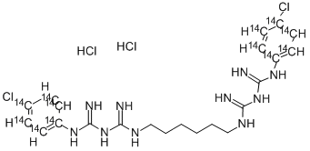 CHLORHEXIDINE-RING-UL-14C DIHYDROCHLORIDE