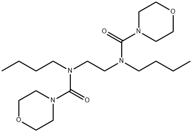 N,N'-ethylenebis(N-butylmorpholine-4-carboxamide) Structural