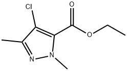 4-CHLORO-1,3-DIMETHYL-1H-PYRAZOLE-5-CARBOXYLIC ACID ETHYL ESTER Structural