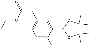 Ethyl 2-(4-fluoro-3-(4,4,5,5-tetraMethyl-1,3,2-dioxaborolan-2-yl)phenyl)acetate Structural