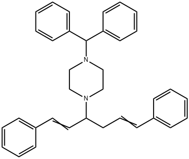 1-(DiphenylMethyl)-4-[(1RS,3E)-4-phenyl-1-[(E)-2-phenylethenyl)-3-buten-1-yl]piperazine Structural