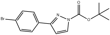 tert-Butyl 3-(4-bromophenyl)-1H-pyrazole-1-carboxylate Structural